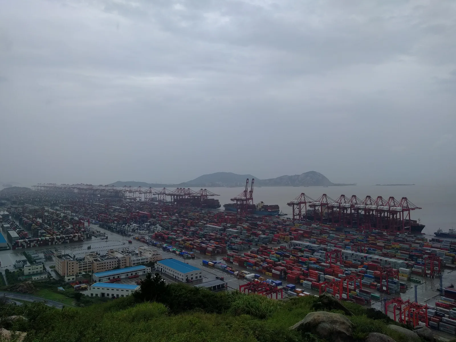 Container terminal at Yangshan Deepwater Port near Shanghai in 2017